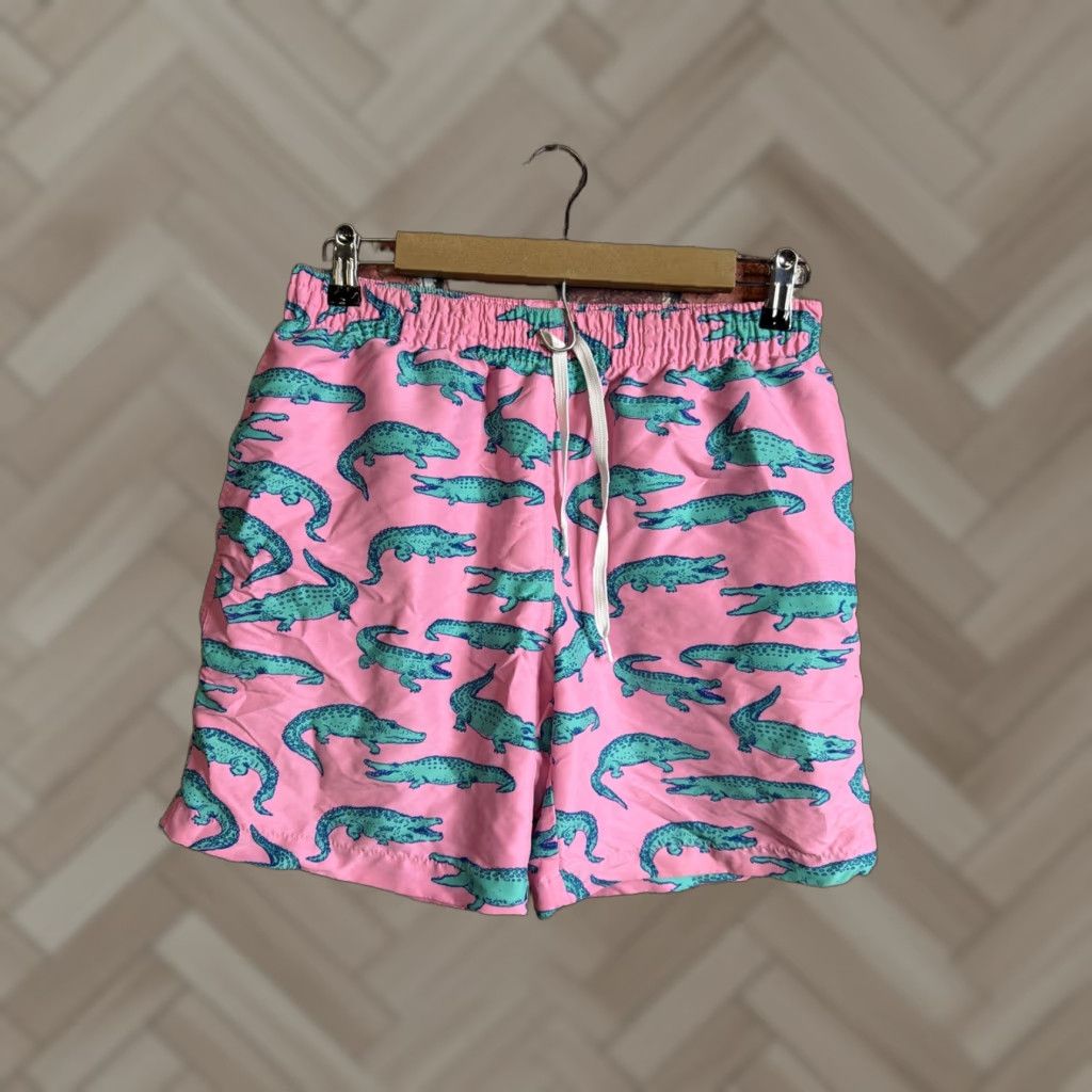 Chubbies Chubbies Trunks Men’s Medium Pink Alligators Beach Vintage No Size US 31 - 1 Thumbnail