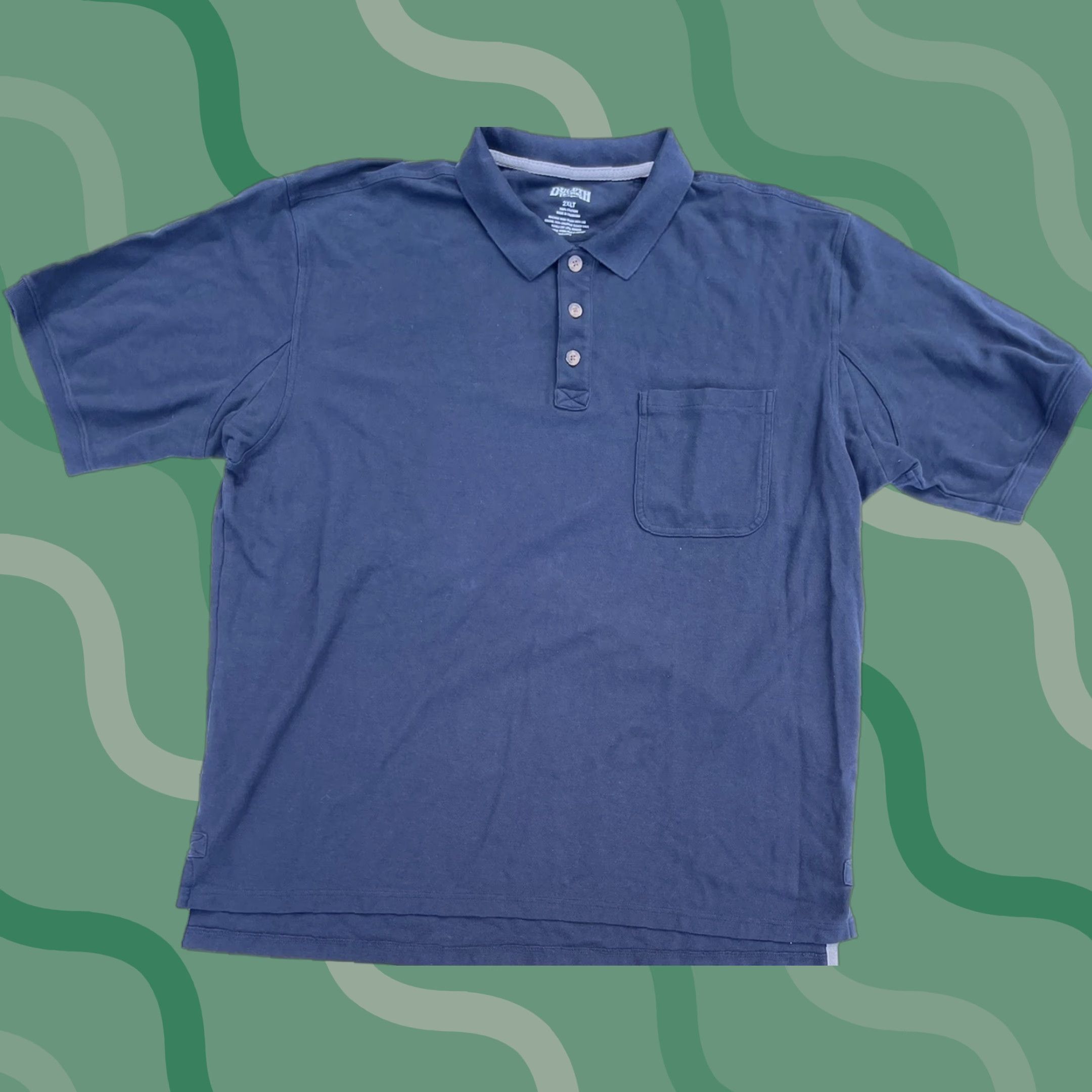 Vintage DULUTH Polo Shirt - Men’s Collared Short Sleeve 2XL Blue Cotton Pocket Buttoned Golf Casual Shirt Size US XXL / EU 58 / 5 - 1 Thumbnail