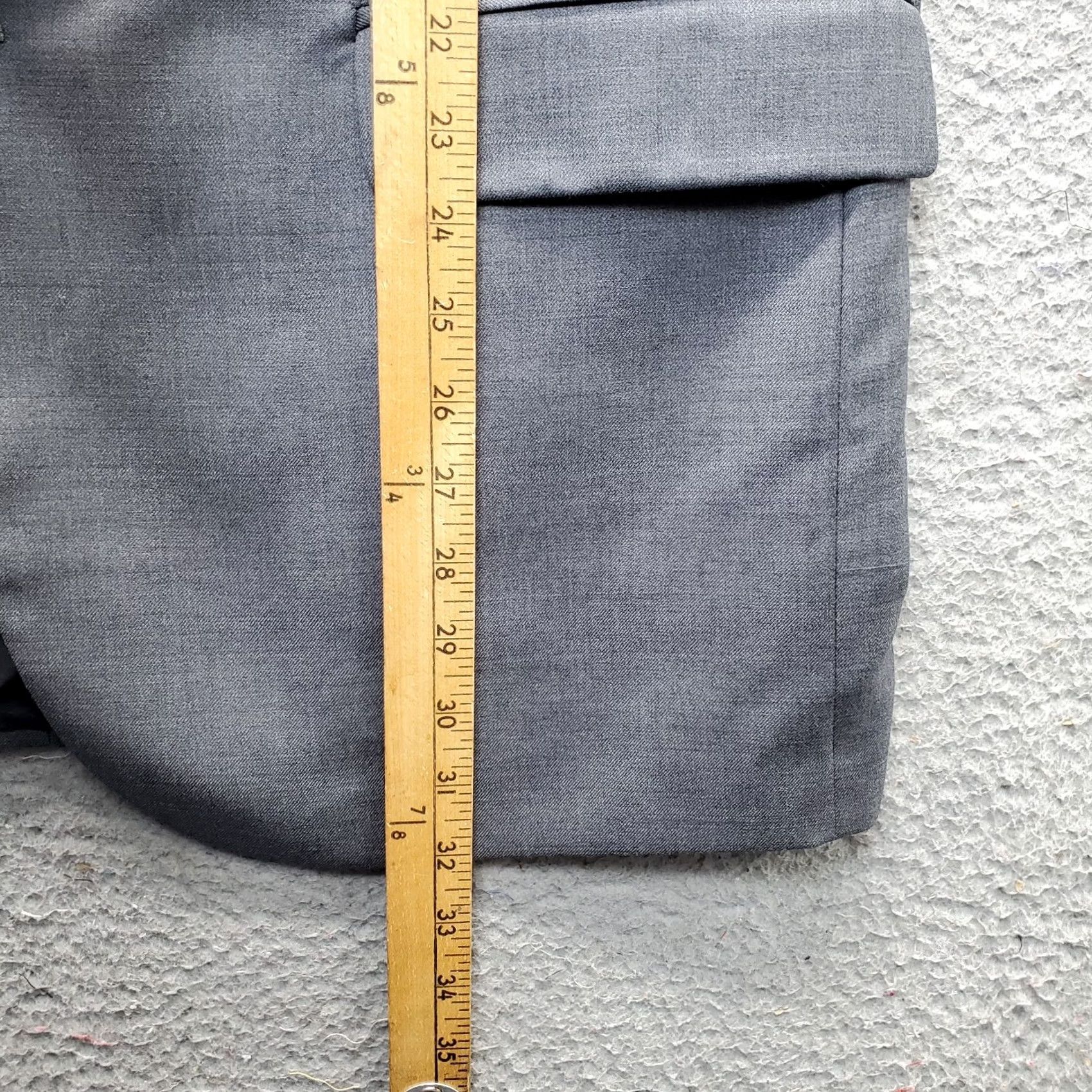 Joseph Abboud Joseph Abboud Blazer Mens Jacket 44 Gray Wool Notch Lapel Single Breasted Formal Size 44R - 3 Thumbnail