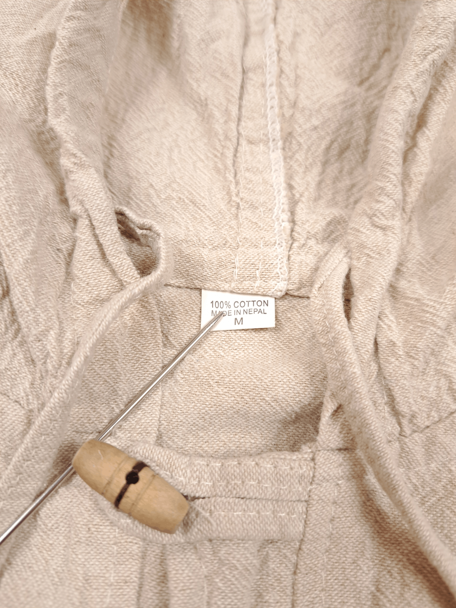 Baja Joe × Vintage 💎 Vintage Beige Made in Nepal Baja Pocket Hoodie Size US M / EU 48-50 / 2 - 6 Thumbnail