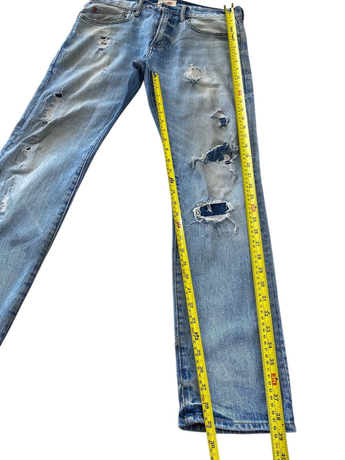 Gap Gap Faded Wash Distressed Style Straight Leg Jeans Size US 33 - 8 Thumbnail