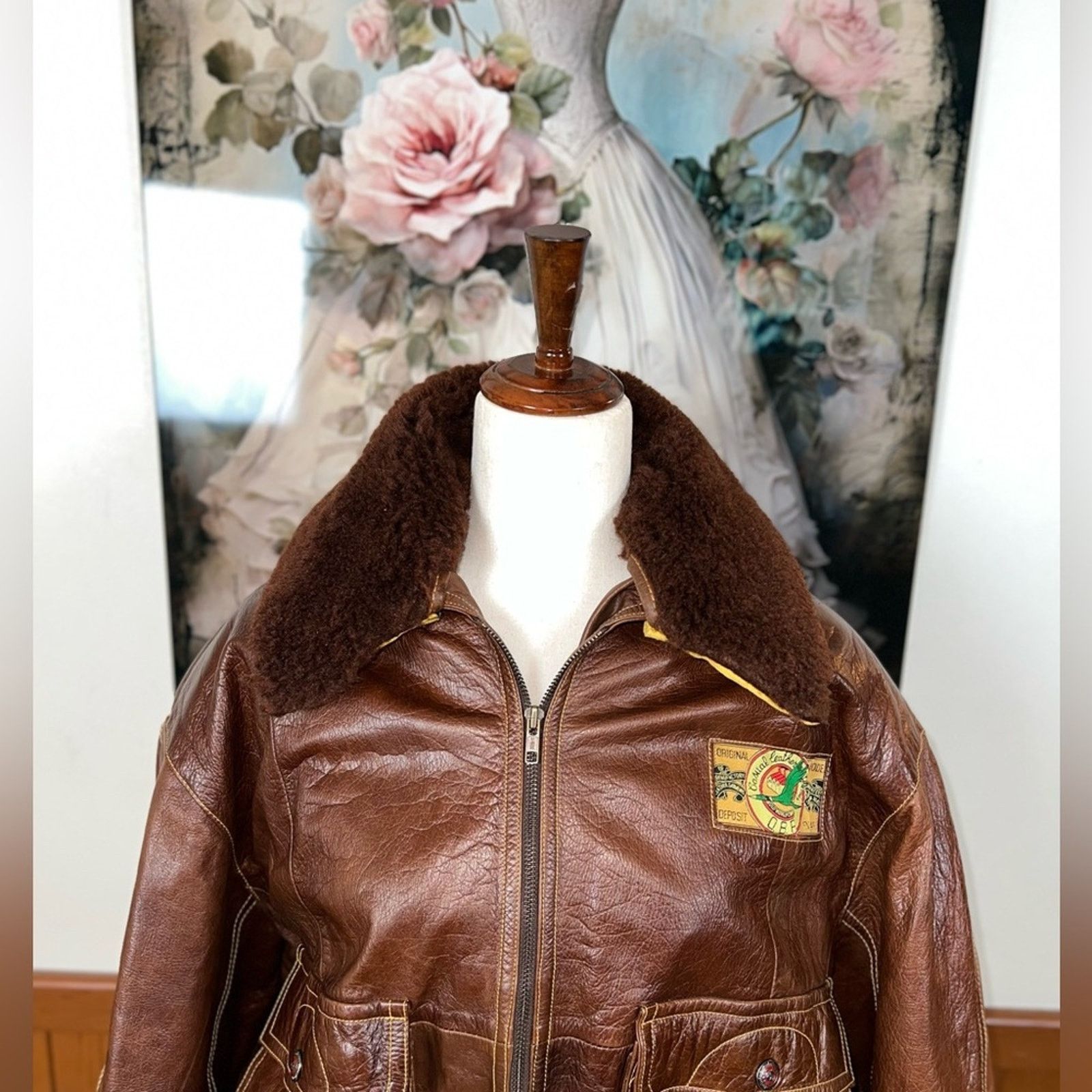 Vintage Fabulous Vintage OBR Leather Bomber Jacket! Size US M / EU 48-50 / 2 - 7 Thumbnail