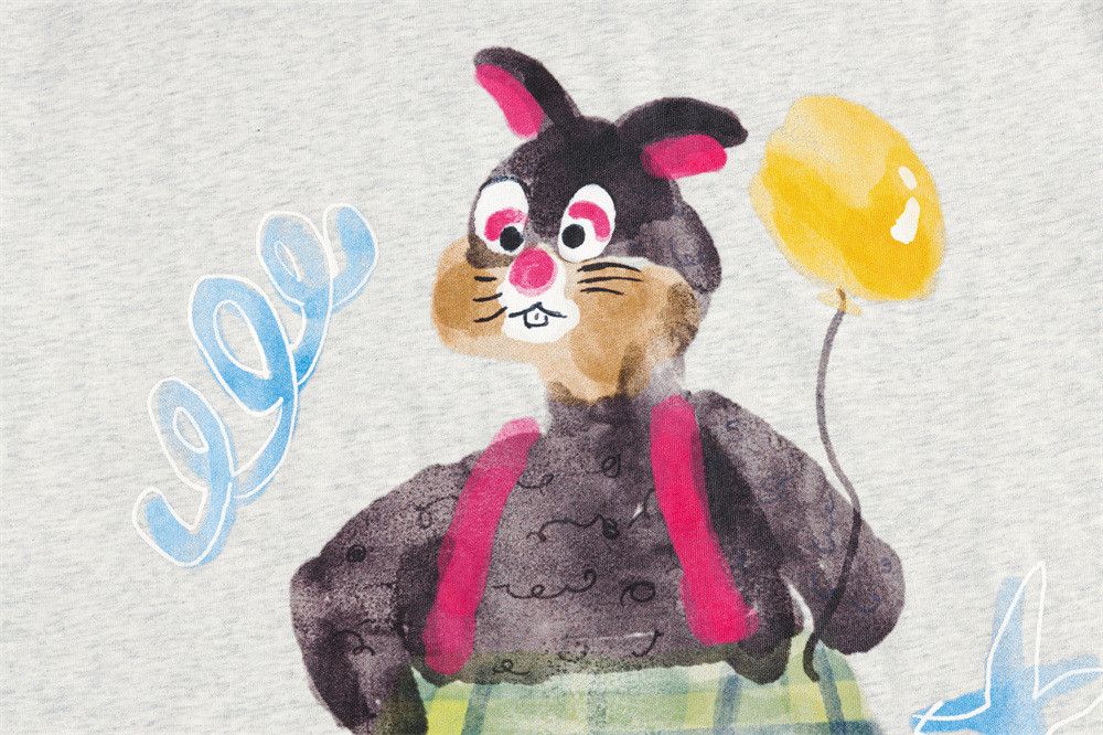 Japanese Brand Men's Hip-Hop Style T-Shirt with Creative Cartoon Print Size US M / EU 48-50 / 2 - 3 Thumbnail