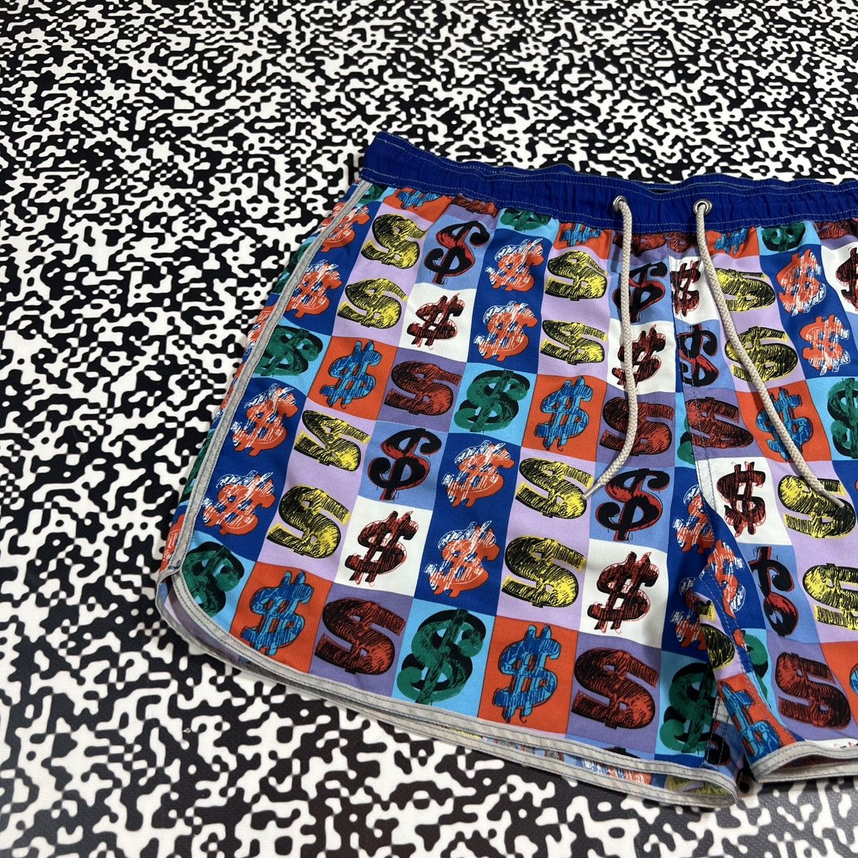 Andy Warhol Vintage Y2K Andy Warhol Dollar Logo Luxury Retro Shorts Size US 36 / EU 52 - 3 Thumbnail