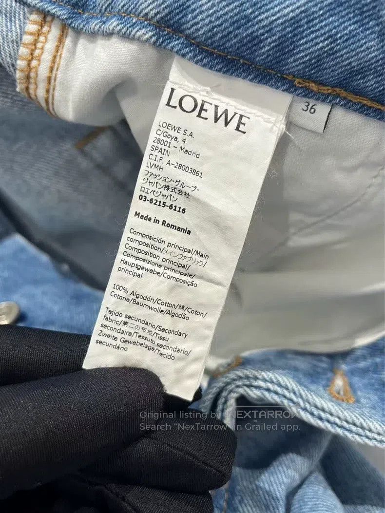 Loewe Loewe Button Mid-rise Straight Jeans, Blue Size 24" / US 00 / IT 34 - 4 Thumbnail