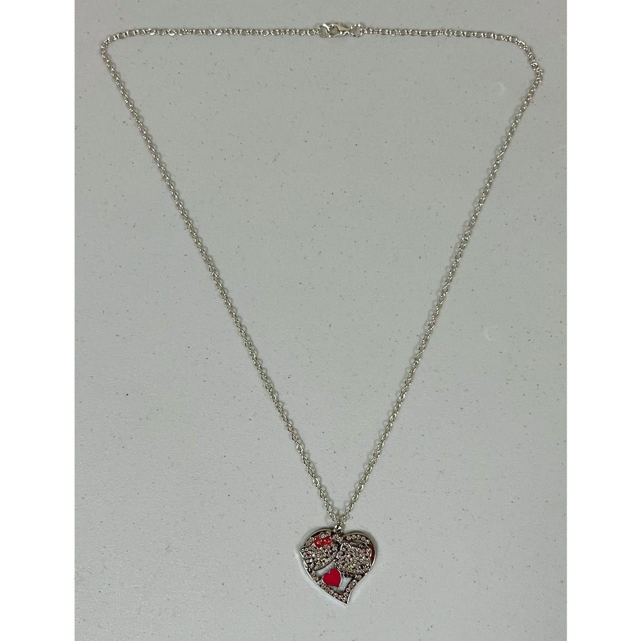 Japanese Brand × Jewelry × Vintage Hello Kitty Red Heart-Shaped Diamond Necklace Jewelry ♥️ Size ONE SIZE - 5 Thumbnail