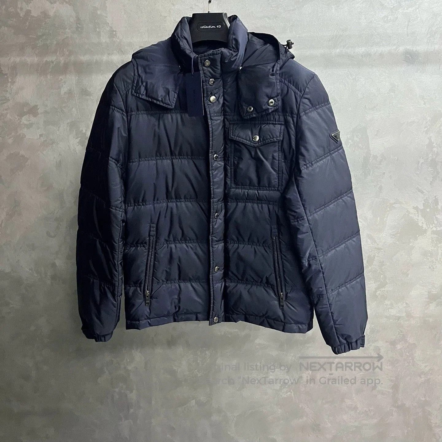 Prada prada navy blue casual hooded down jacket. Size US L / EU 52-54 / 3 - 1 Thumbnail