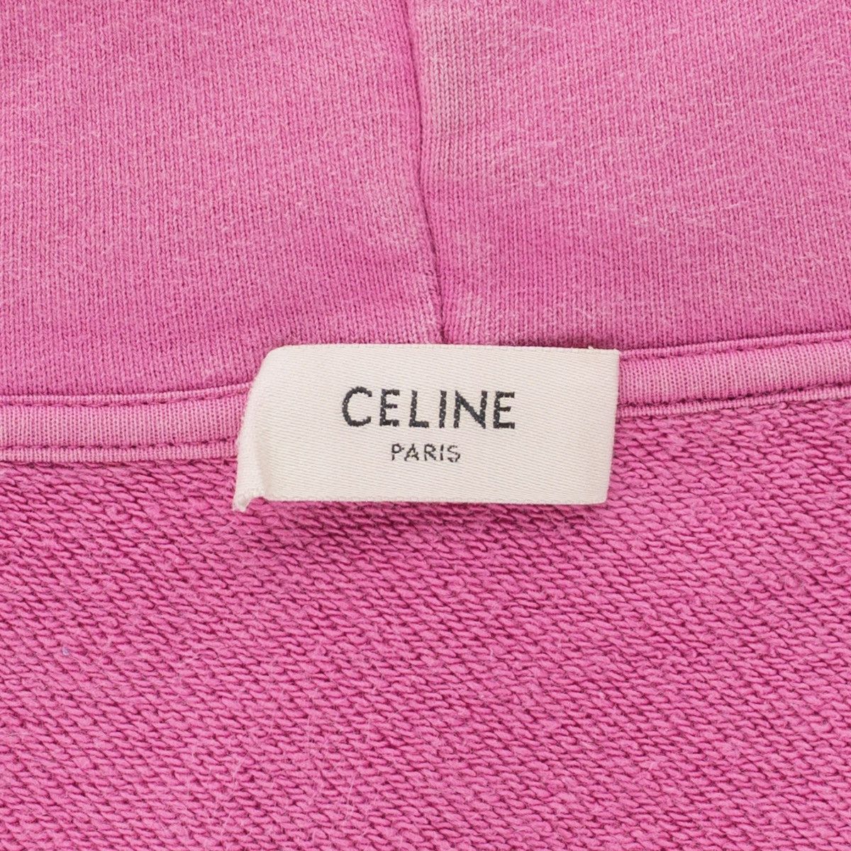 Celine Logo Loose Fit Hooded Sweatshirt Pink Black Size US M / EU 48-50 / 2 - 4 Thumbnail