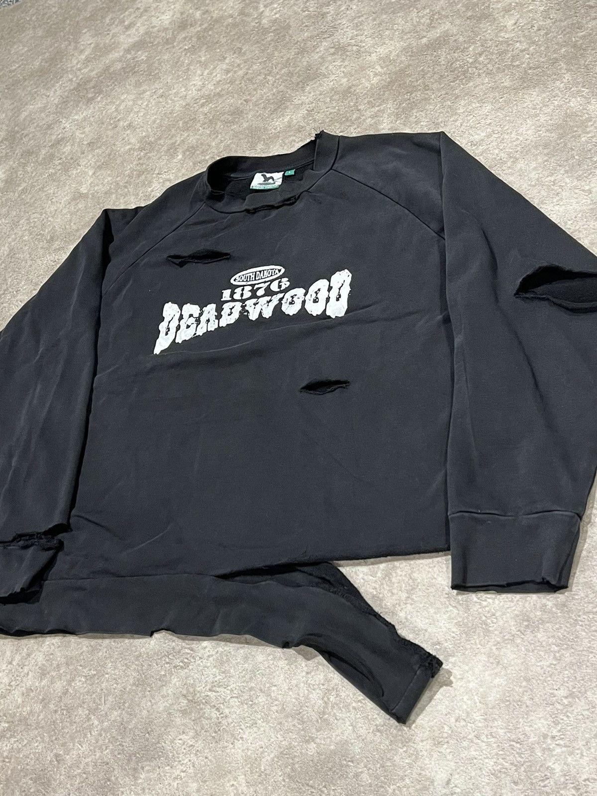 Vintage Thrashed Distressed Deadwood Sweatshirt Size US L / EU 52-54 / 3 - 4 Thumbnail