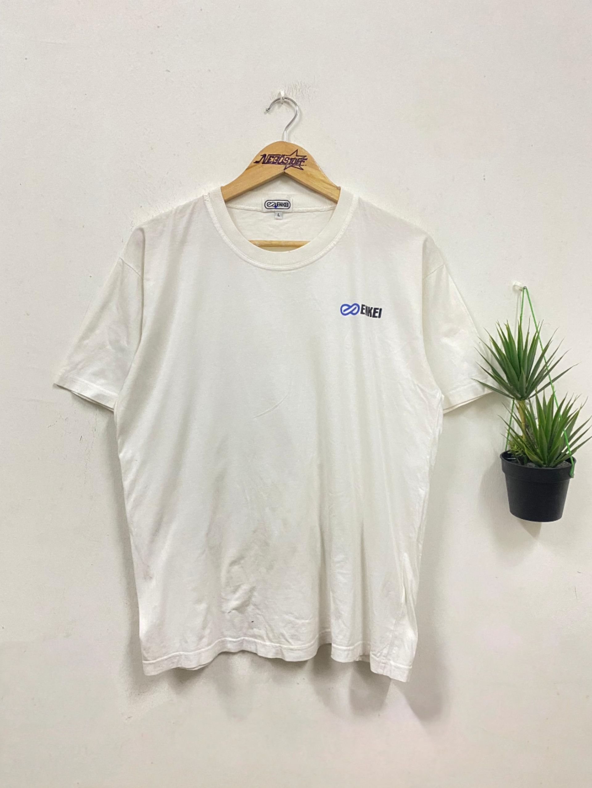 Japanese Brand Vintage ENKEI racing promo single logo t shirt motorsport Size US L / EU 52-54 / 3 - 1 Thumbnail