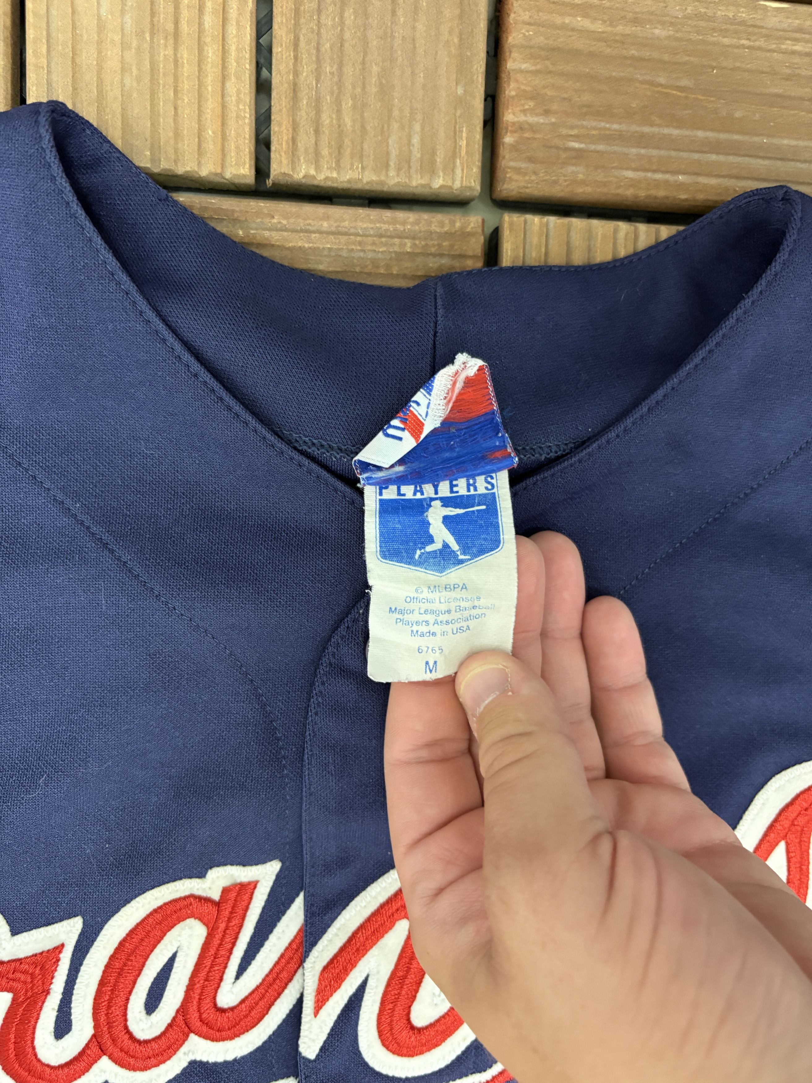 Majestic Atlanta Braves David Justice Vintage Blue Baseball Jersey Size US M / EU 48-50 / 2 - 5 Thumbnail