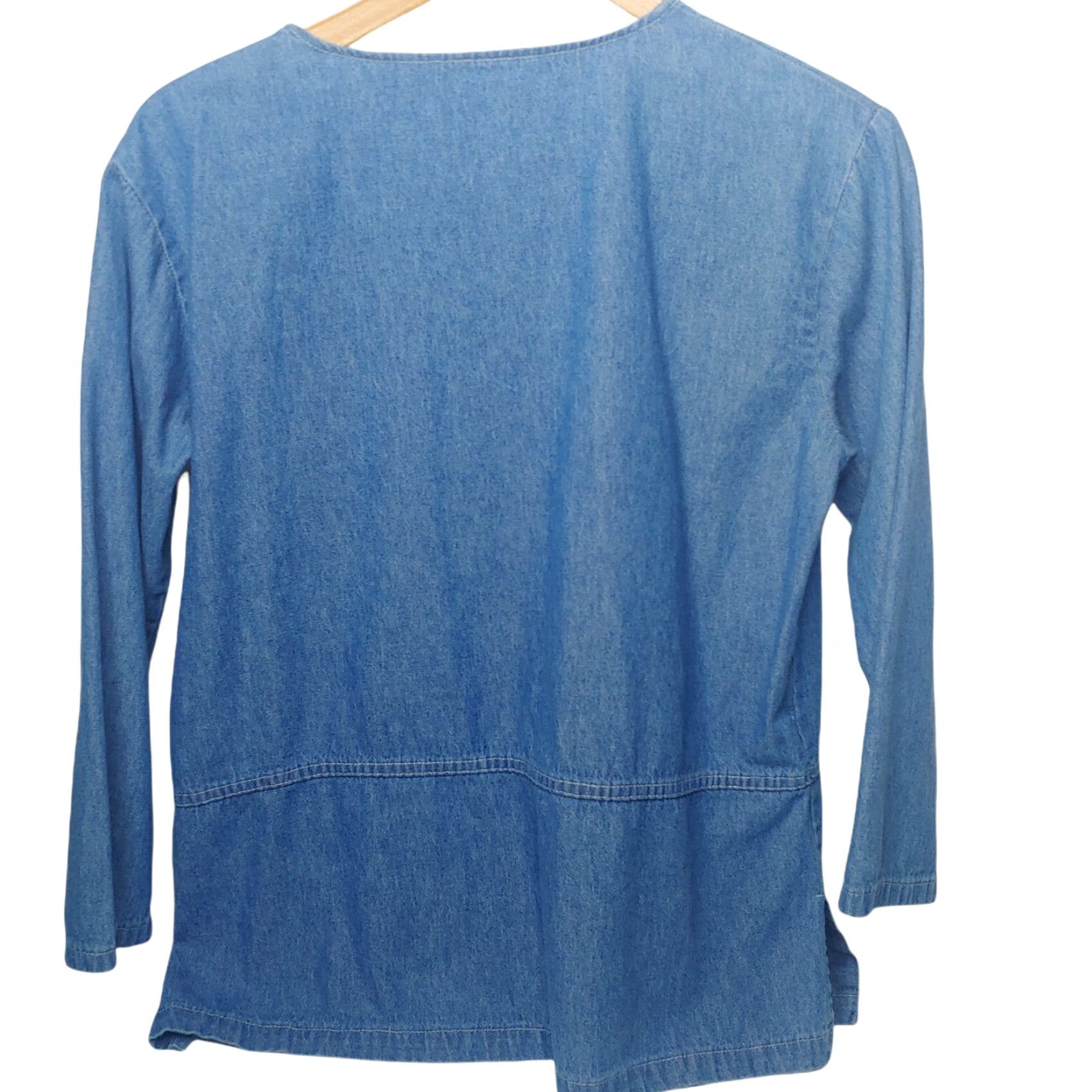 Vintage VINTAGE Cover Charge Shirt Women L Blue Chambray Zebra Print Fashion Hangers Retro Womens Size L / US 10 / IT 46 - 2 Thumbnail