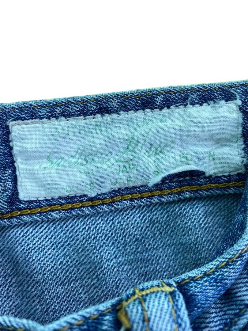 Japanese Brand Vtg 90s rare Sadistic Blue japan stonewash denim Size US 34 / EU 50 - 5 Thumbnail