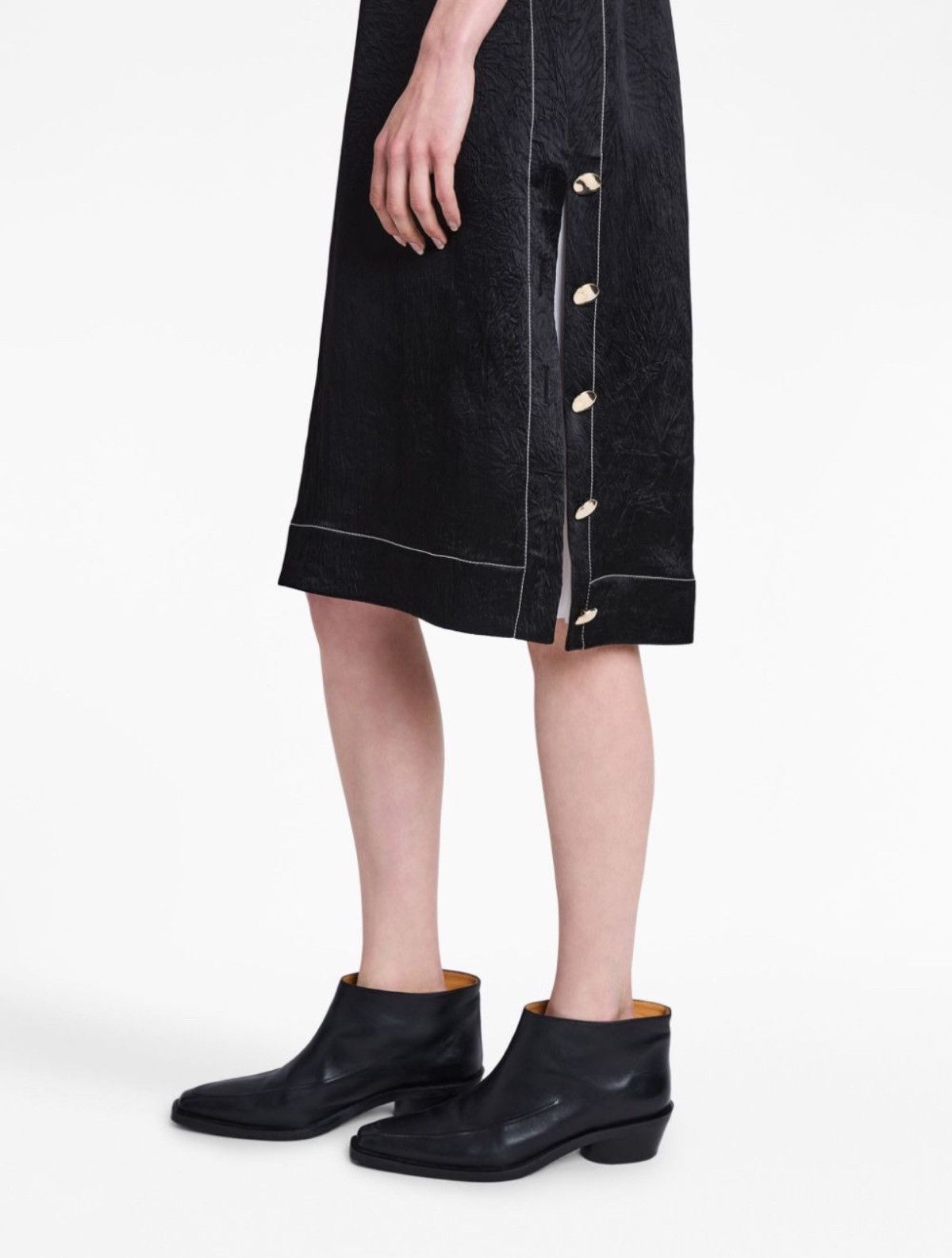 Proenza Schouler Proenza Schouler Crushed Satin Cowl Neck Midi-Dress size 6 Size M / US 6-8 / IT 42-44 - 4 Thumbnail