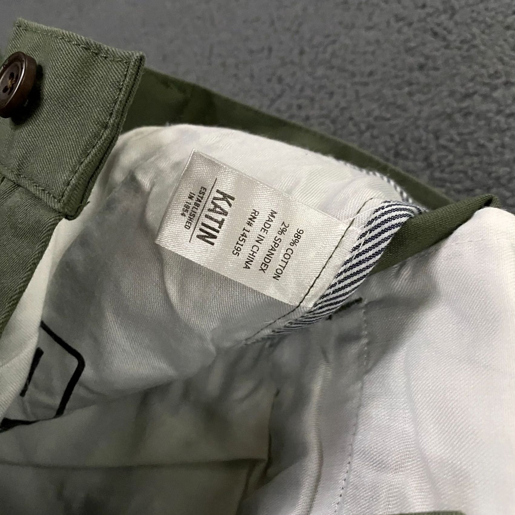 Katin Kraft Pant Chino Stretch Twill Skate Surf Olive Green Size 36x32 New Mens, Men's — image 5 of 6