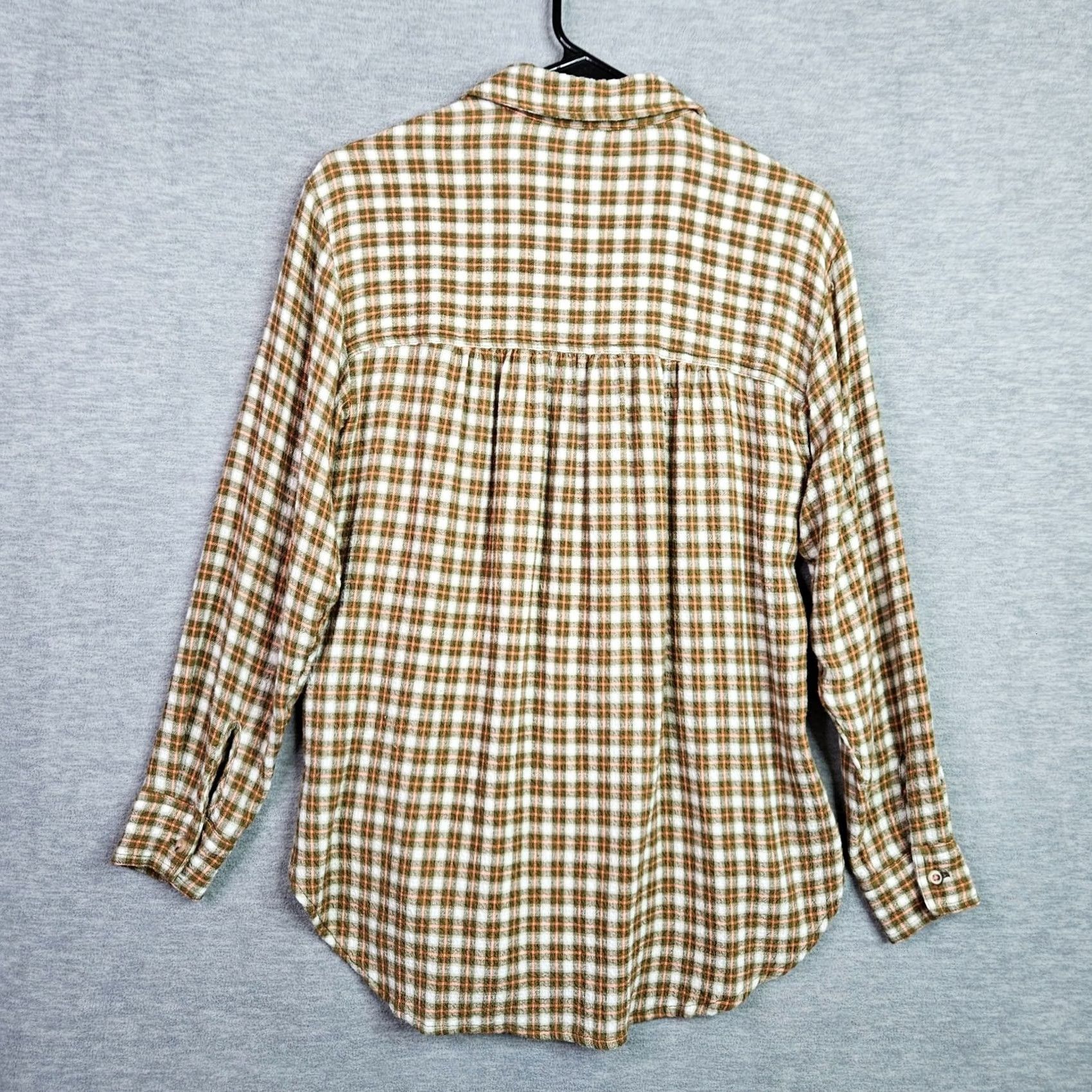 Anthropologie Anthropologie Pilcro Plaid Women's Button Front Shirt XXS Green Orange Multicolor Plaid Shirt Casual Womens Clothing Size XXS / US 00 / IT 34 - 2 Thumbnail