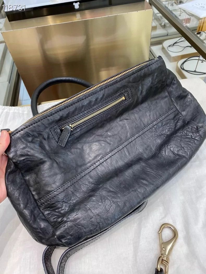 Givenchy Givenchy 077866v248 Black Leather Wrinkled Old Pandora Box Size ONE SIZE - 3 Thumbnail