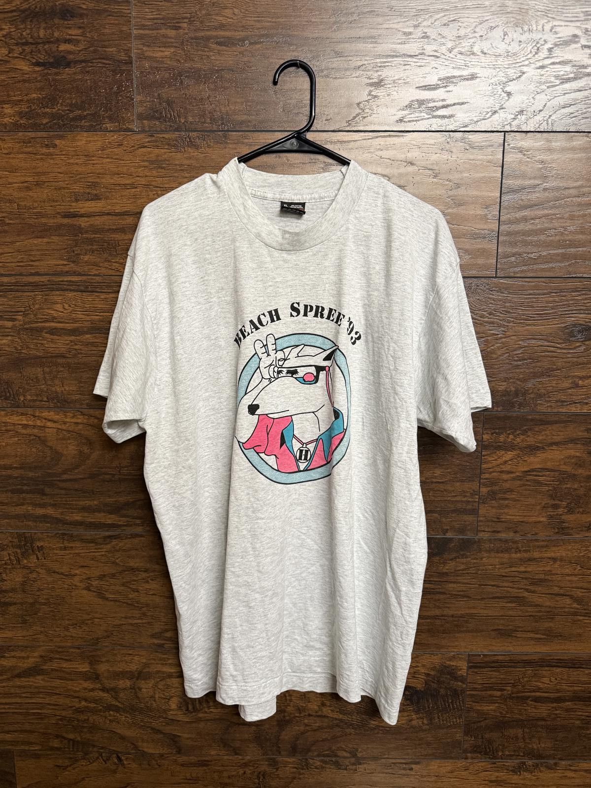 Vintage Beach Spree 1993 T-shirt Spuds Mackenzie Tee - XL