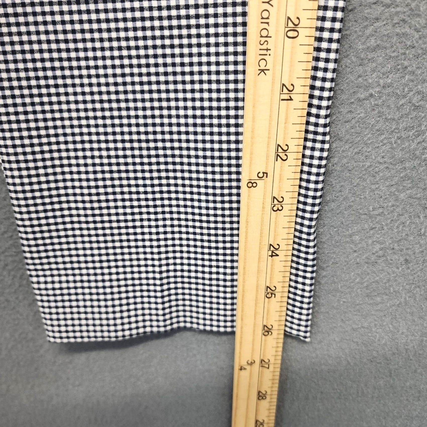 Anne Klein Anne Klein Pants Womens Size 8 Black Check Pull On Capri Crop Tapered Front Flat Inseam 26 in Womens Size 30" / US 8 / IT 44 - 7 Thumbnail