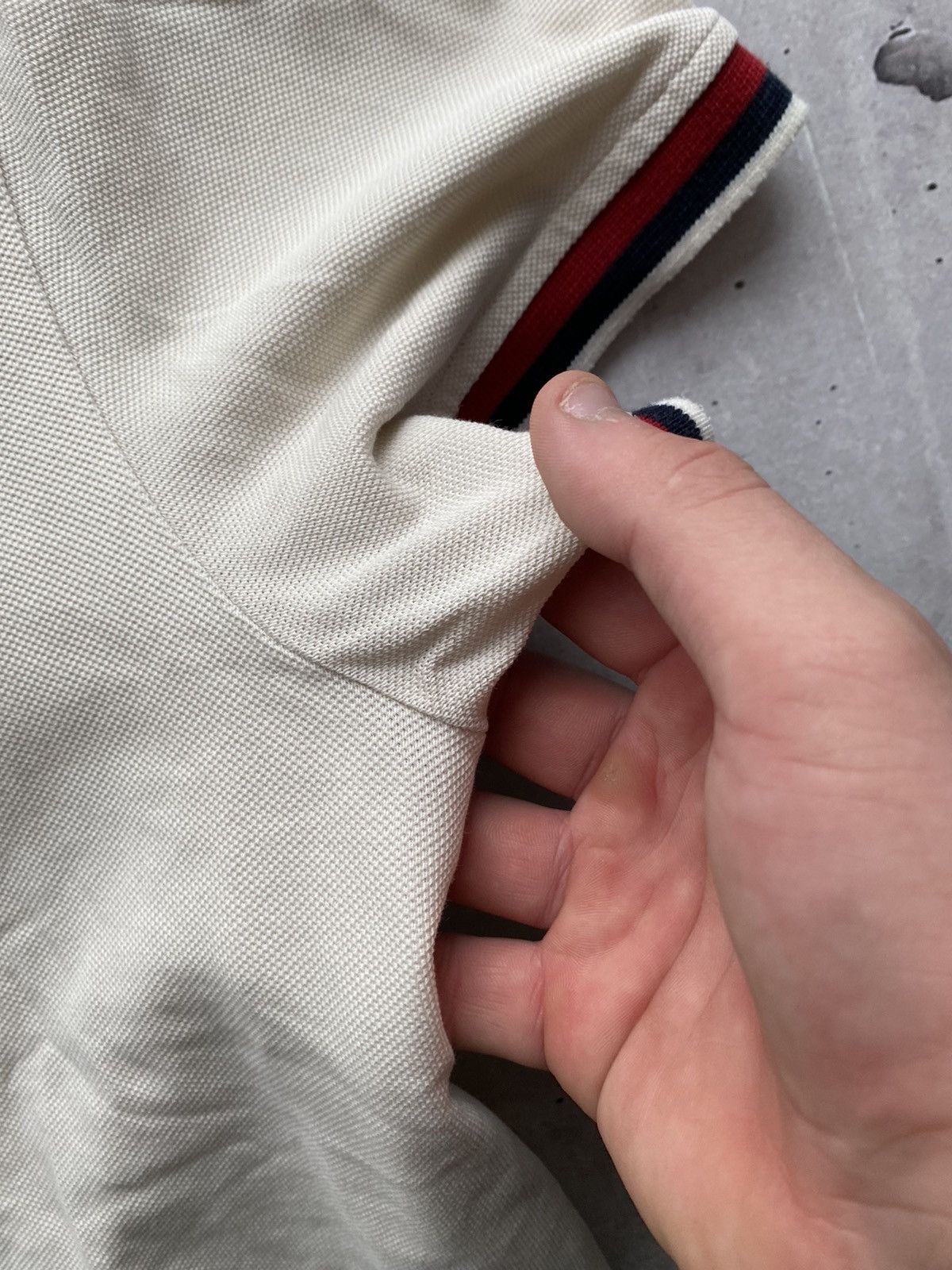 Designer Moncler Grenoble Maglia Polo Navy Beige Short Sleeve Polo Size US M / EU 48-50 / 2 - 8 Thumbnail