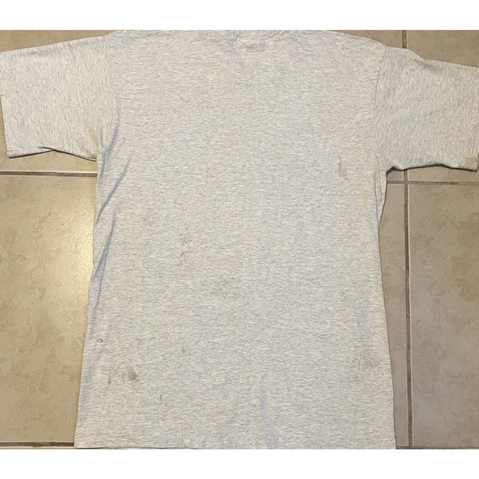 Vintage VINTAGE Wisconsin Cheese Head Distressed Shirt L Gray 90s College Grunge Funny Joke T-Shirt Mens Size US L / EU 52-54 / 3 - 7 Thumbnail