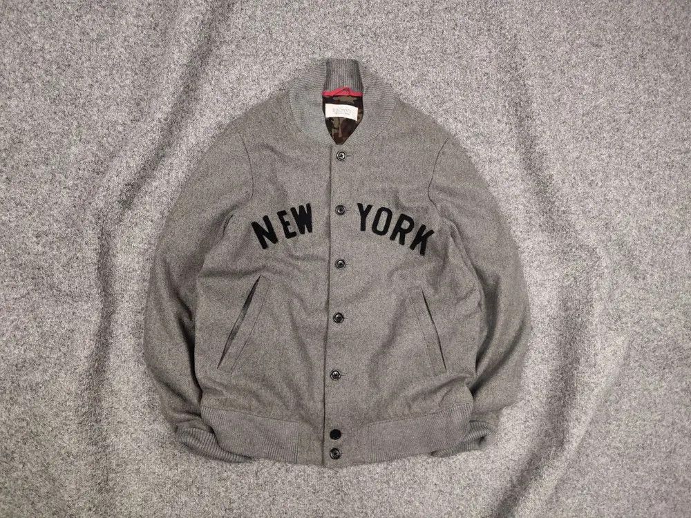 Japanese Brand Vintage Browny Design Japan New York Wool Varsity Jacket Size US M / EU 48-50 / 2 - 1 Thumbnail