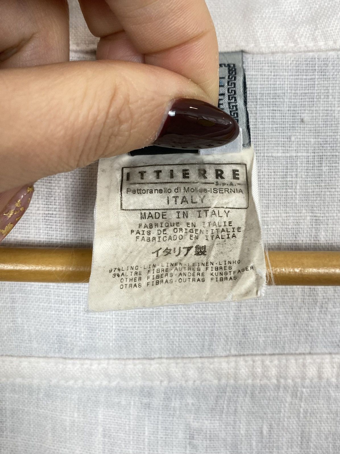 Vintage Versace Jeans Signature Linen Long Sleeve Shirt Womens White Size S / US 4 / IT 40 - 6 Thumbnail