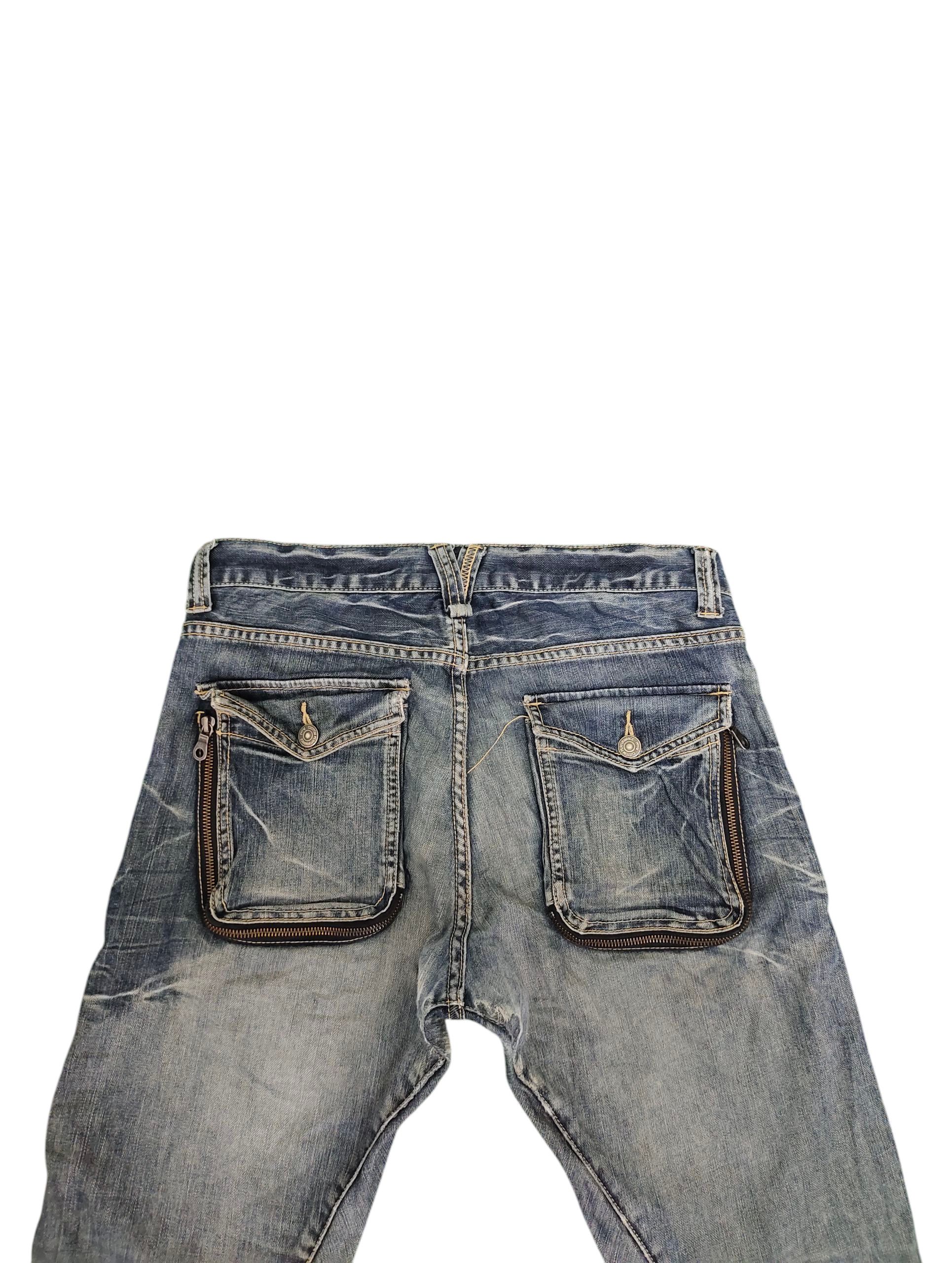 PPFM Ppfm Multi Zipper Pocket Distress Denim Jeans Grunge Punk Size US 32 / EU 48 - 9 Thumbnail