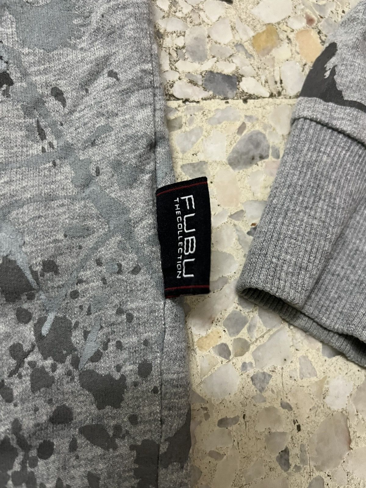 Fubu FUBU Collection Zip Hoodie Grey Paint Splatter Rare Design Size US L / EU 52-54 / 3 - 14 Thumbnail