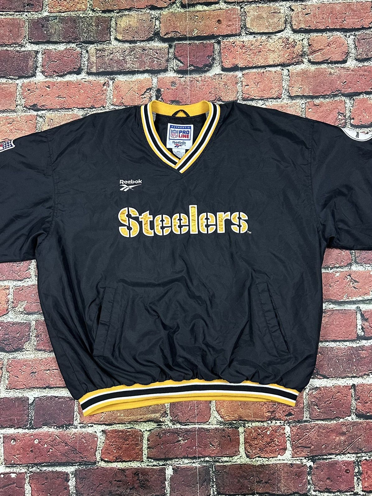 NFL × Reebok × Vintage Vintage Pittsburgh Steelers NFL Pro Line Windbreaker Jacket Size US XXL / EU 58 / 5 - 3 Thumbnail