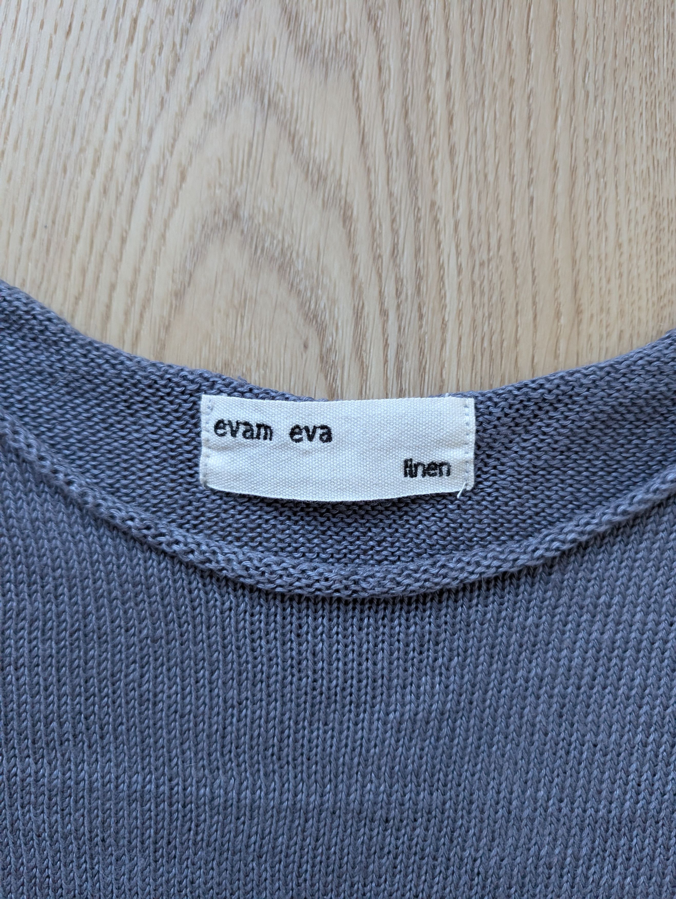 Japanese Brand Evam Eva 100% Linen Crew Neck Long Slv Sweater Japan Size S / US 4 / IT 40 - 3 Thumbnail