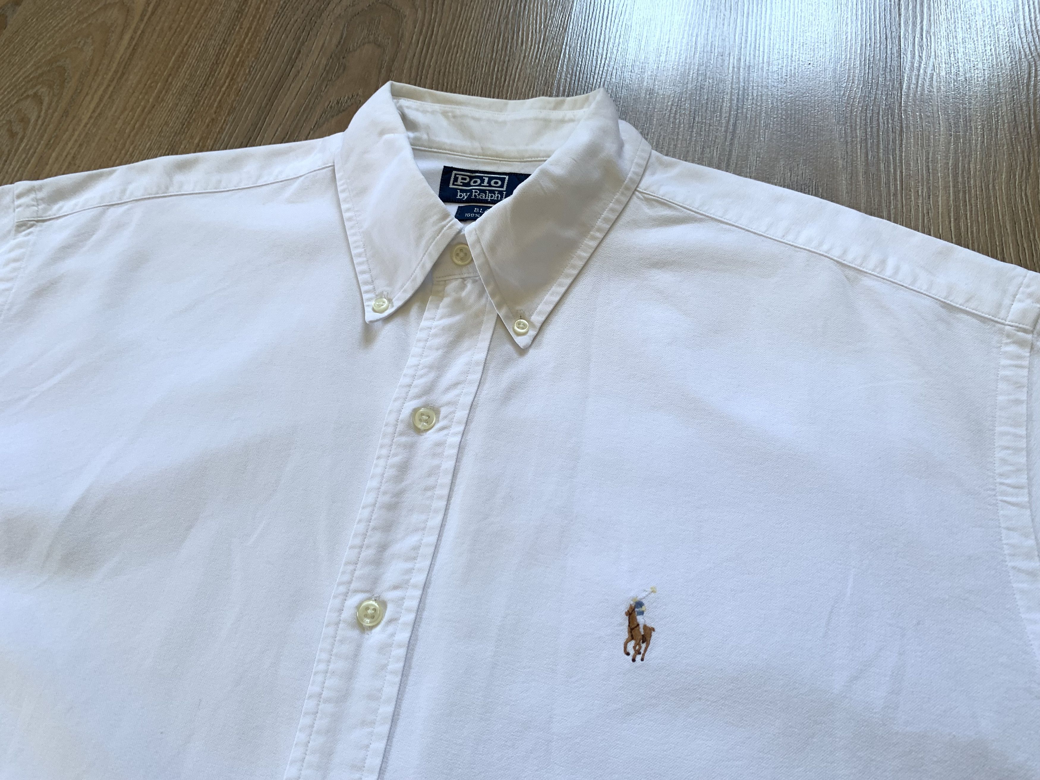 Polo Ralph Lauren Polo Ralph Lauren Blake White Cotton Short Sleeve Shirt Size US L / EU 52-54 / 3 - 4 Thumbnail