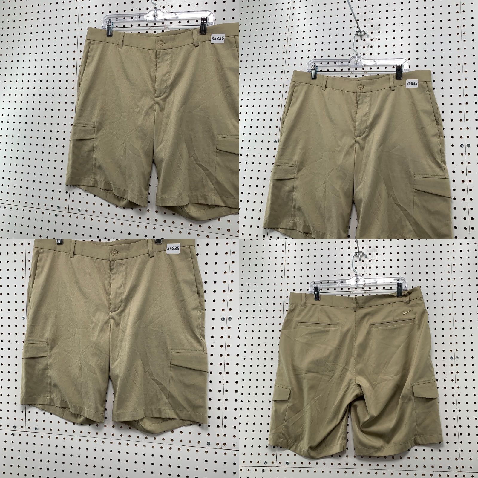 Nike VINTAGE Nike Golf Chino Shorts Mens 36 Brown Tan Dri Fit Casual Preppy 36x10.5 Size US 36 / EU 52 - 8 Thumbnail