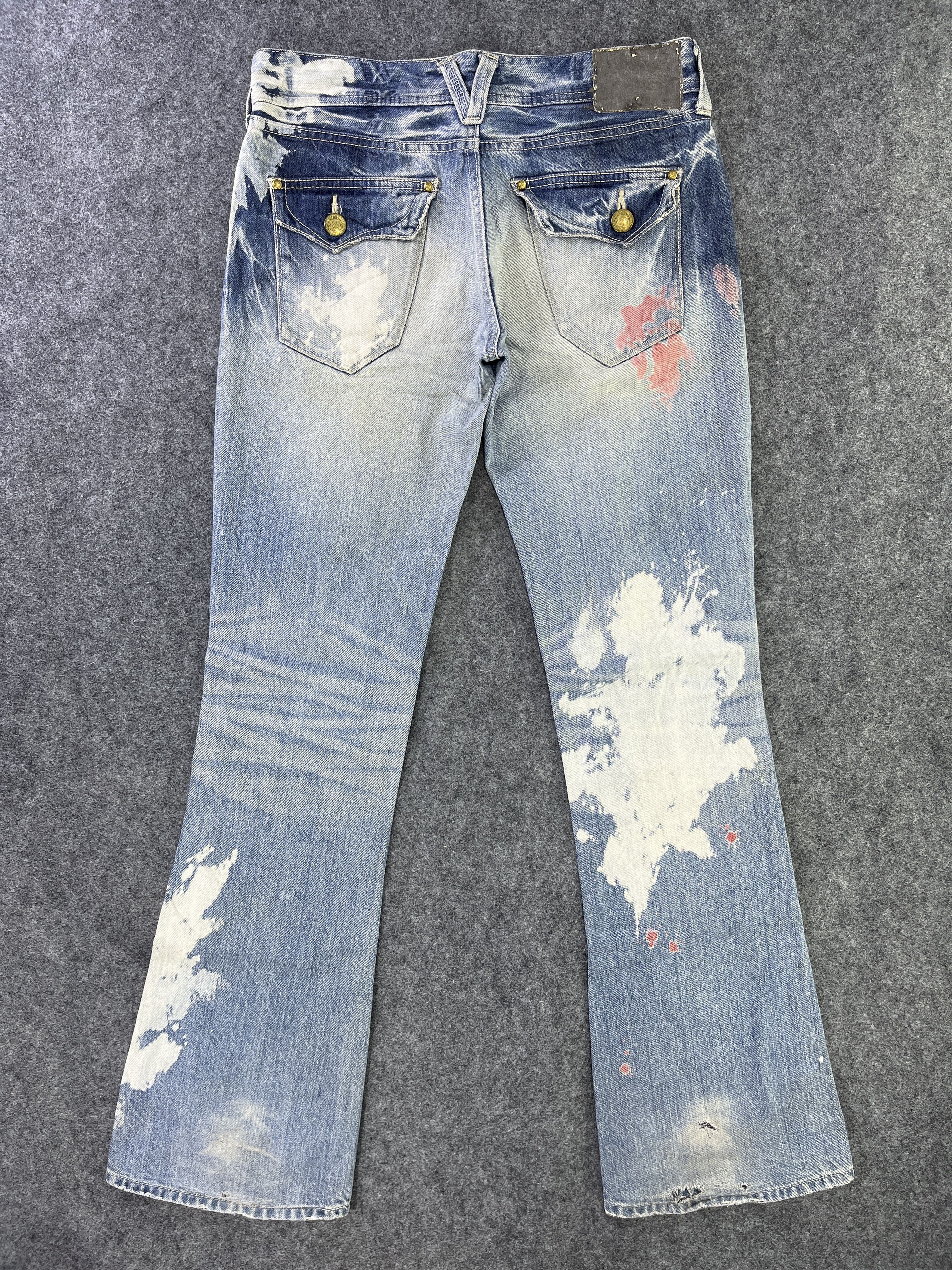 Vanquish Vanquish Paint Splashes Jeans Flare Denim - J939 Size 32" / US 10 / IT 46 - 2 Thumbnail