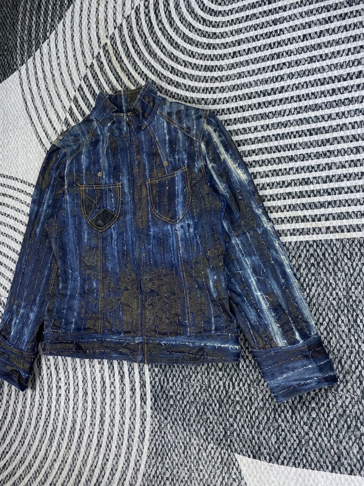 Japanese Brand Vintage Fagras Vita Boro Distressed Patchwork Denim Jacket Size US S / EU 44-46 / 1 - 4 Thumbnail