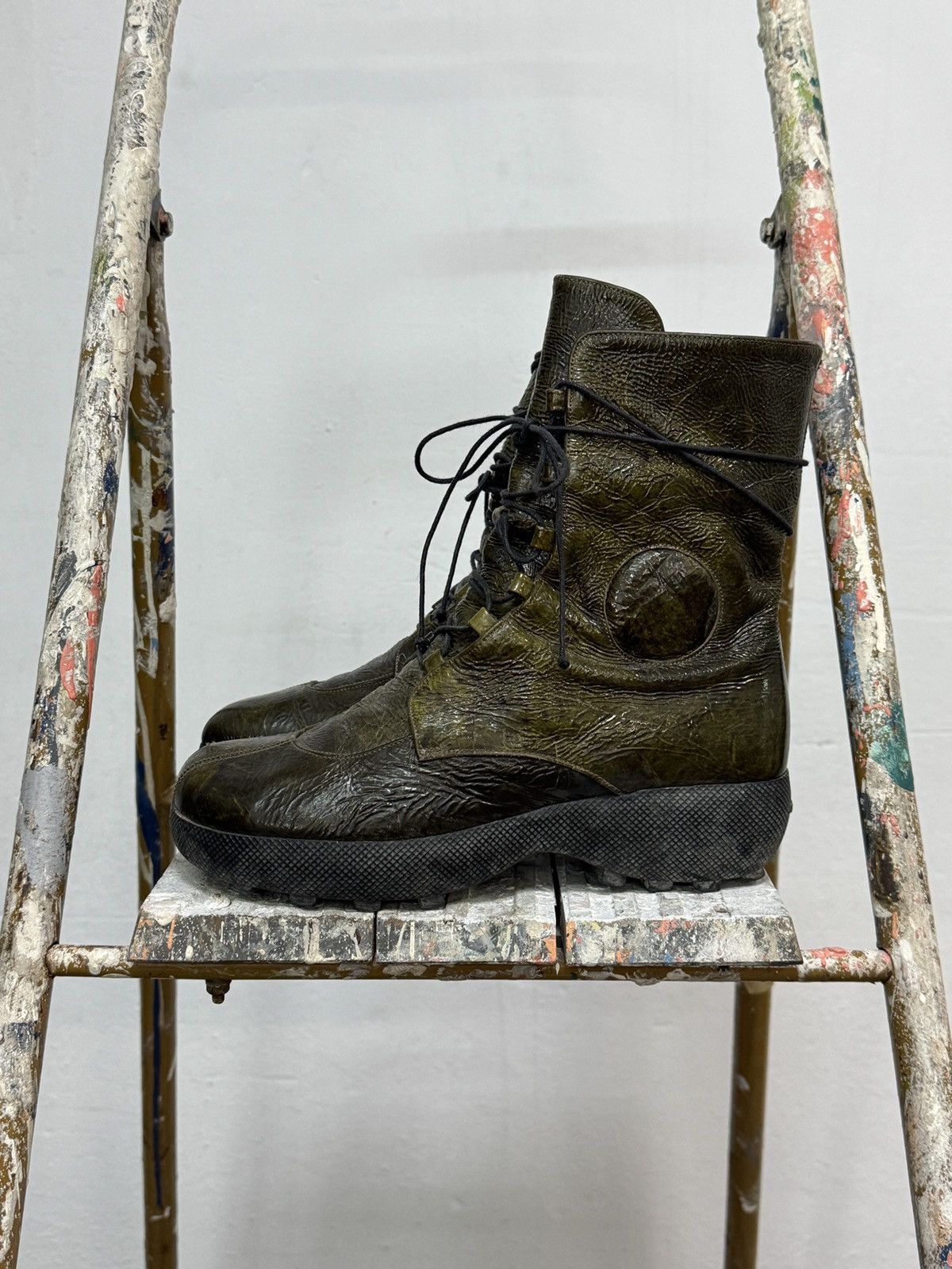 Japanese Brand Vintage Leather Biker Boots Size US 7.5 / IT 37.5 - 2 Thumbnail