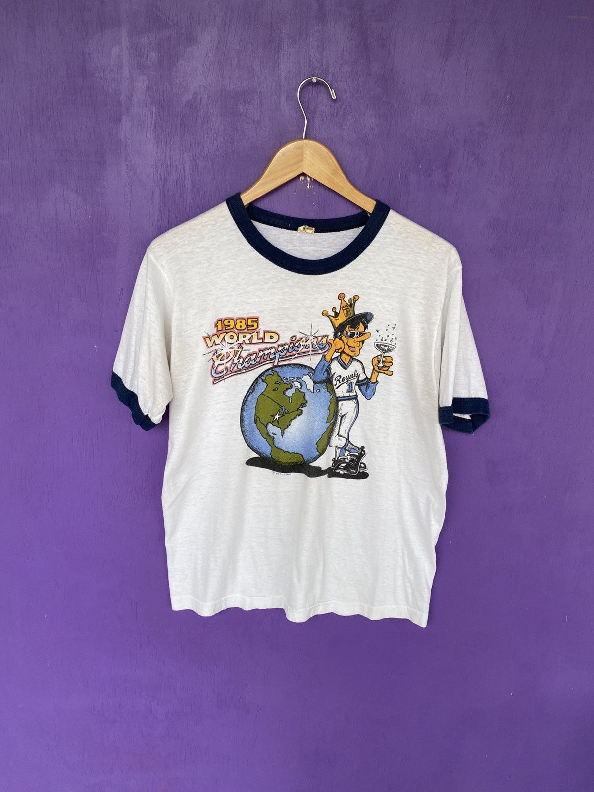 MLB Vintage 1985 Kansas city royals champs ringer tee Size US M / EU 48-50 / 2 - 1 Thumbnail