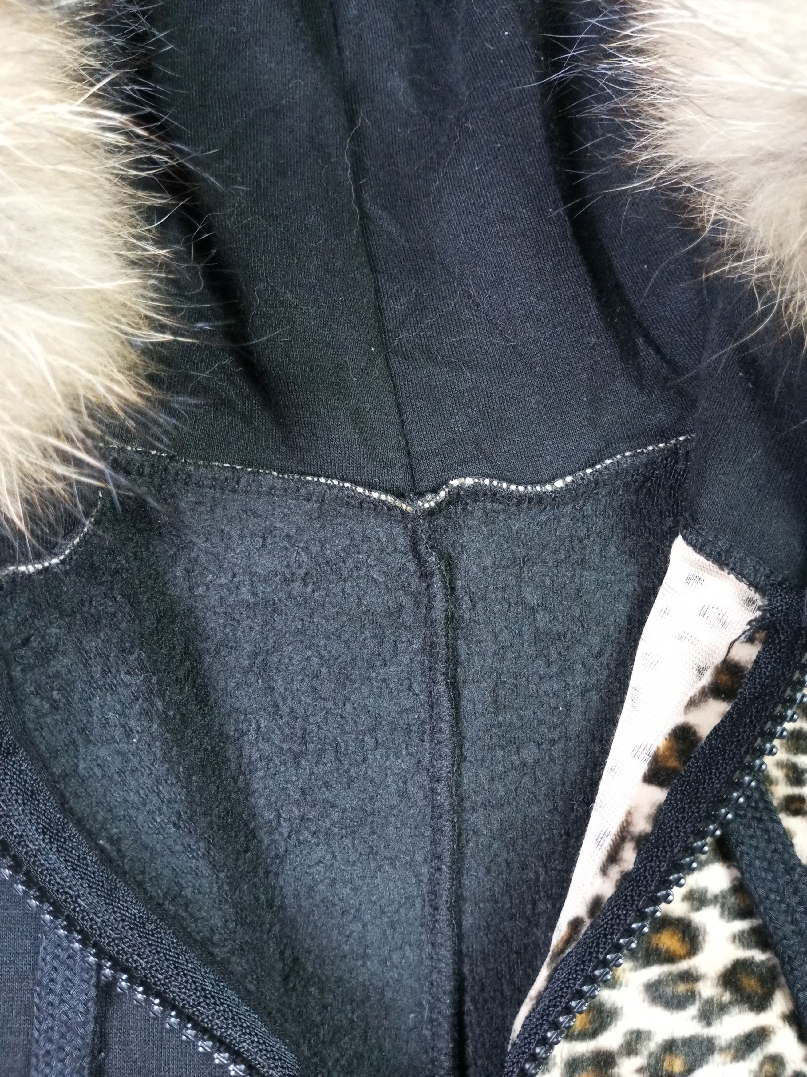 Japanese Brand "NO TAG"Japanese Leopard Zip Fur Hoodie Ifsixwasnine Style Size US L / EU 52-54 / 3 - 11 Thumbnail