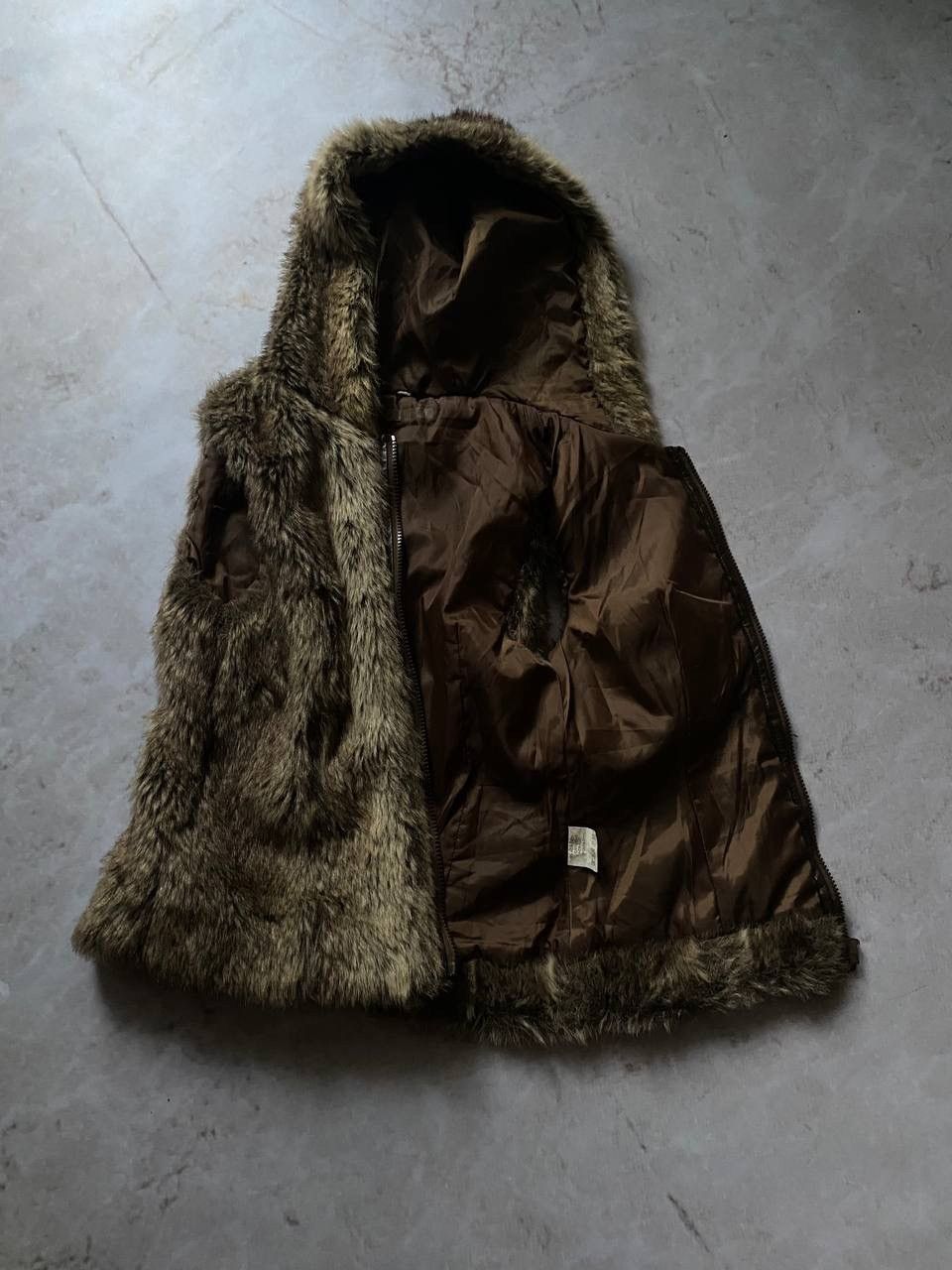 Beauty Beast × Vintage Vintage Avant Garde Faux Fur Vest Hooded Y2K Japanese style Size M / US 6-8 / IT 42-44 - 6 Thumbnail