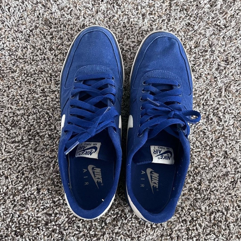 Nike Hyper Blue & White Nike Air Force Fabric Sneakers - Mens 11 Size US 11 / EU 44 - 9 Thumbnail