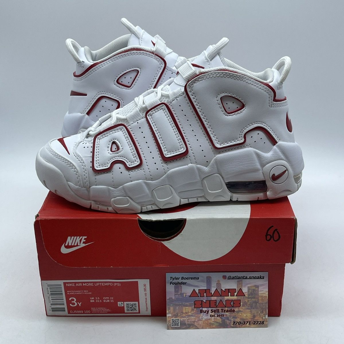 Air more uptempo white varsity red