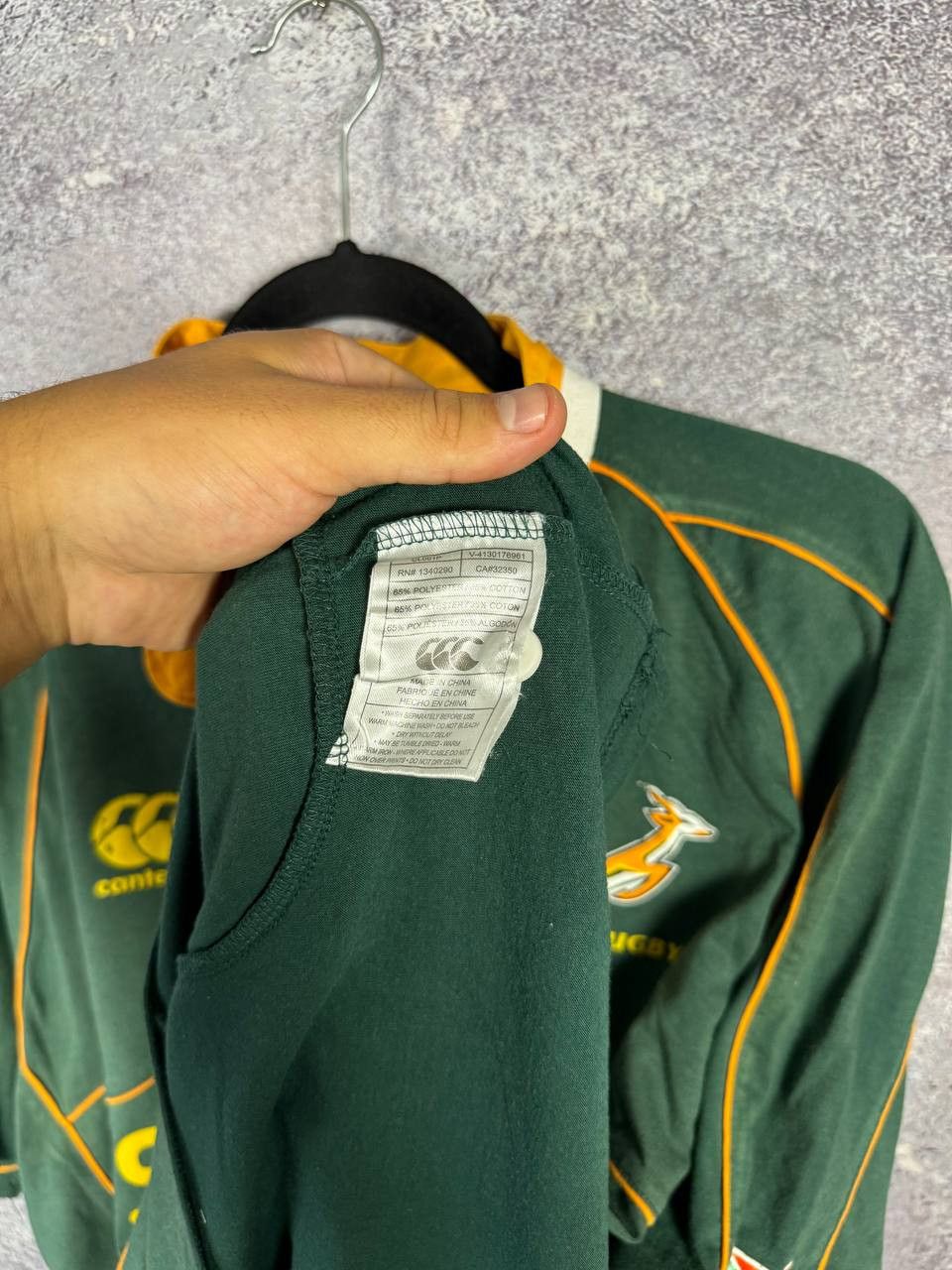 Canterbury of New Zealand South Africa Canterbury Home Rugby Jersey 2007 Union Sasol Size US XXL / EU 58 / 5 - 13 Thumbnail