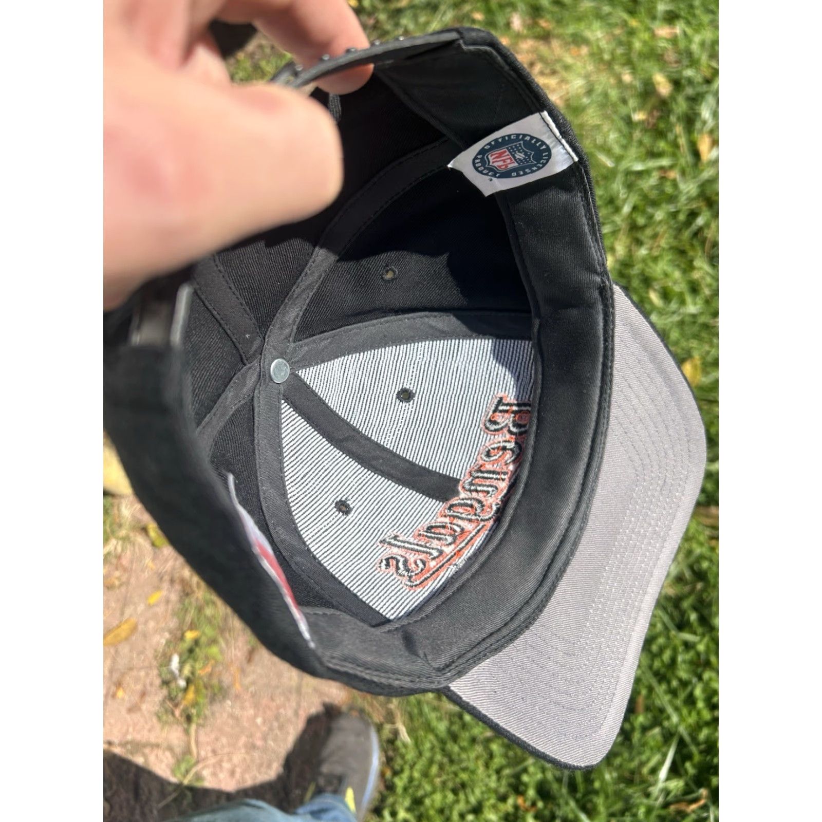 NFL VINTAGE 90s SnapBack hat Cincinnati Bengals NFL football wool blend black Hat Cap Mens/Boys Size ONE SIZE - 6 Thumbnail