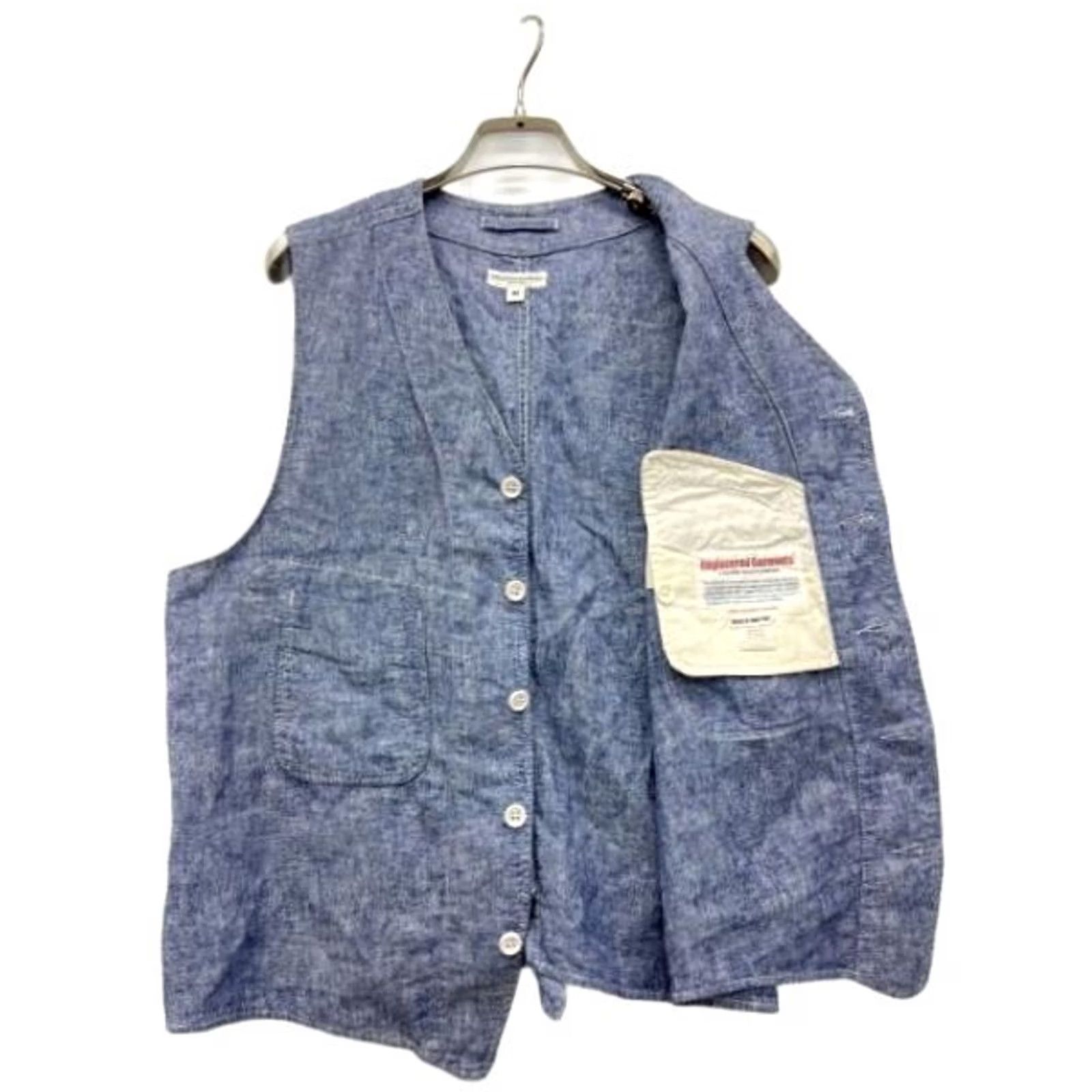Engineered Garments ENGINEERED GARMENTS Vest MEN Indigo Linen SIZE M Size US M / EU 48-50 / 2 - 3 Thumbnail
