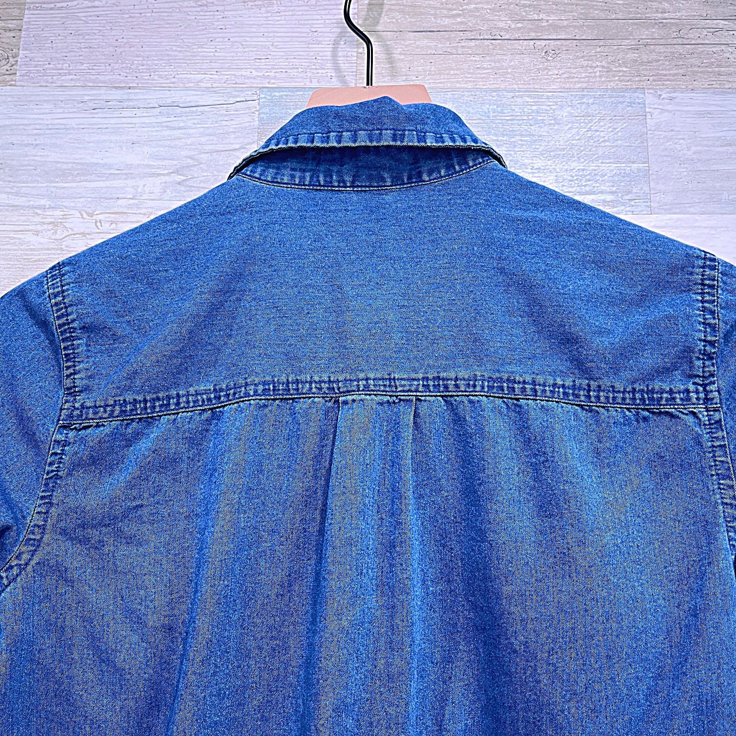 Old Navy OLD NAVY Long Sleeve Denim Shirtdress Blue Womens Small Size S / US 4 / IT 40 - 4 Thumbnail