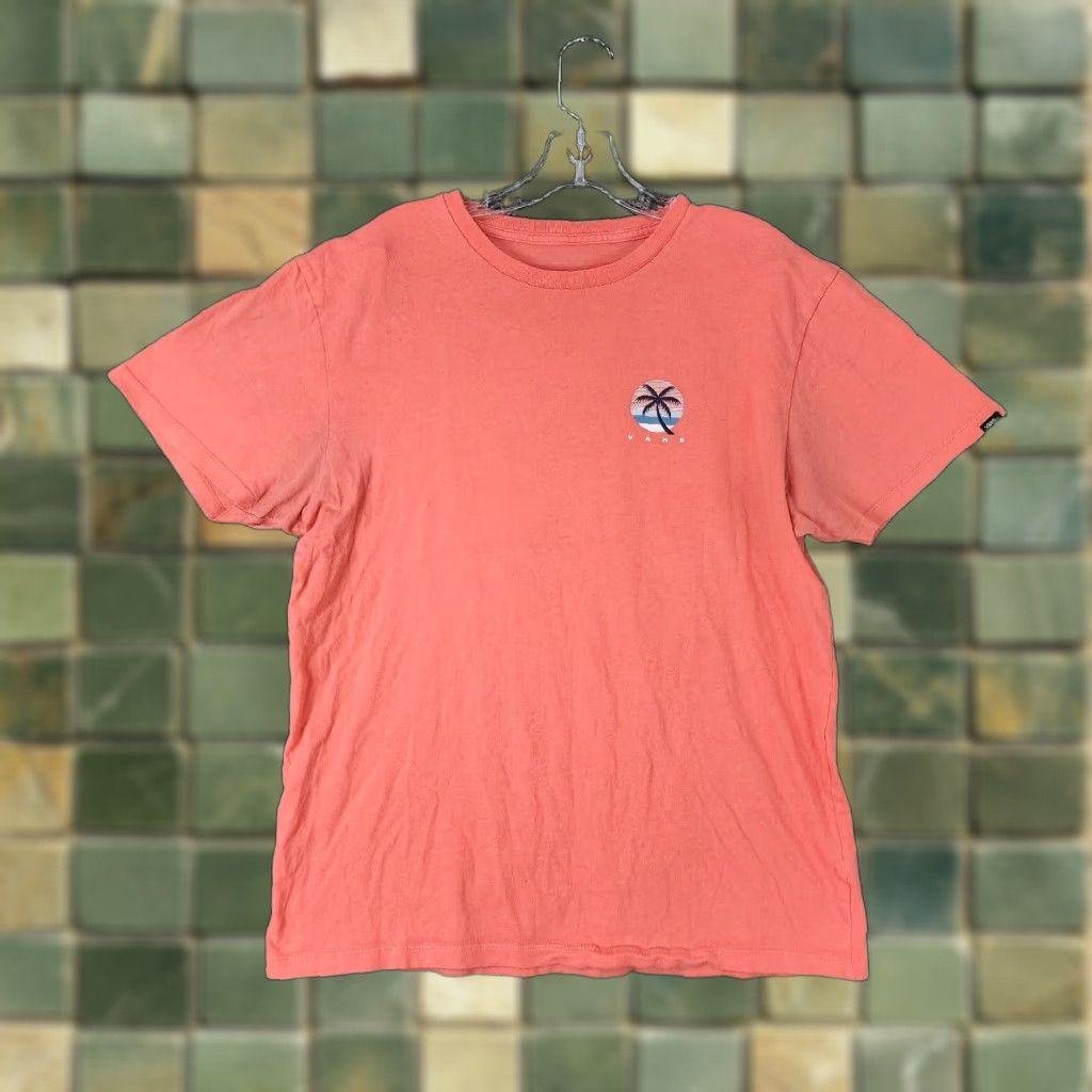Vans VANS Mens Pink Graphic T-Shirt Short Sleeve Cotton Size M Size US 31 - 1 Thumbnail