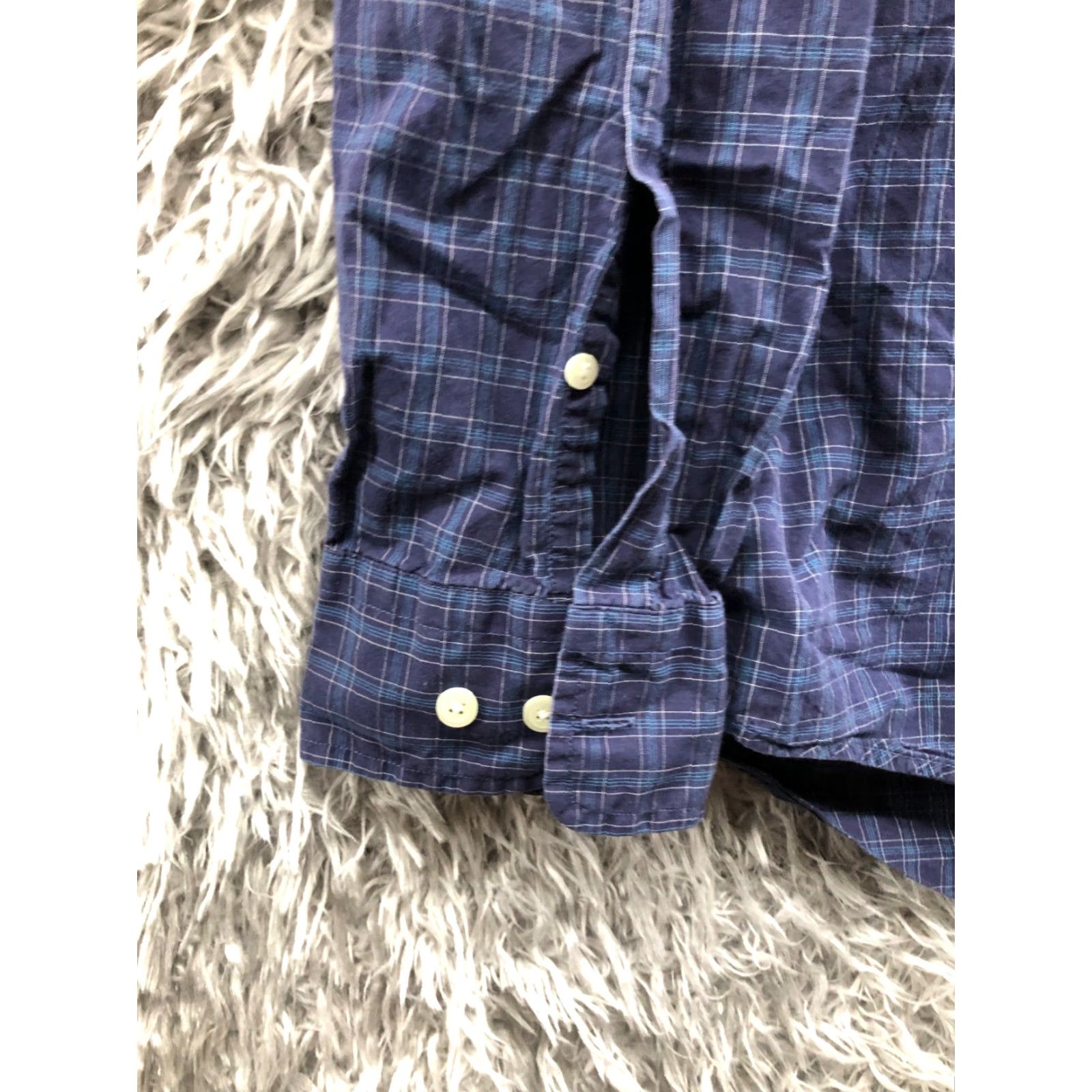 Nautica Nautica Shirt Mens M Long Sleeve Button-Down Collar Blue Purple Plaid Size US M / EU 48-50 / 2 - 3 Thumbnail