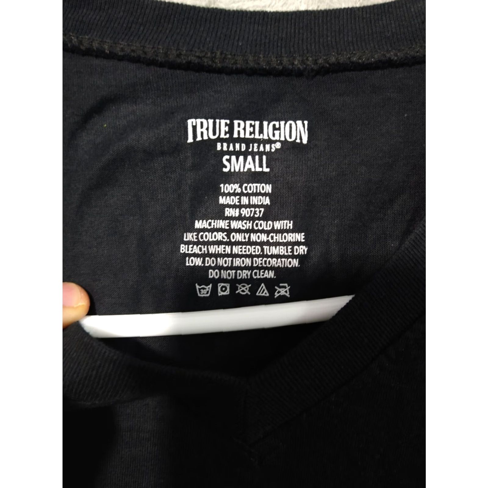 True Religion True Religion Shirt Mens Small Black V Neck Short Sleeve Cotton Casual Basic Shirt Size US S / EU 44-46 / 1 - 5 Thumbnail