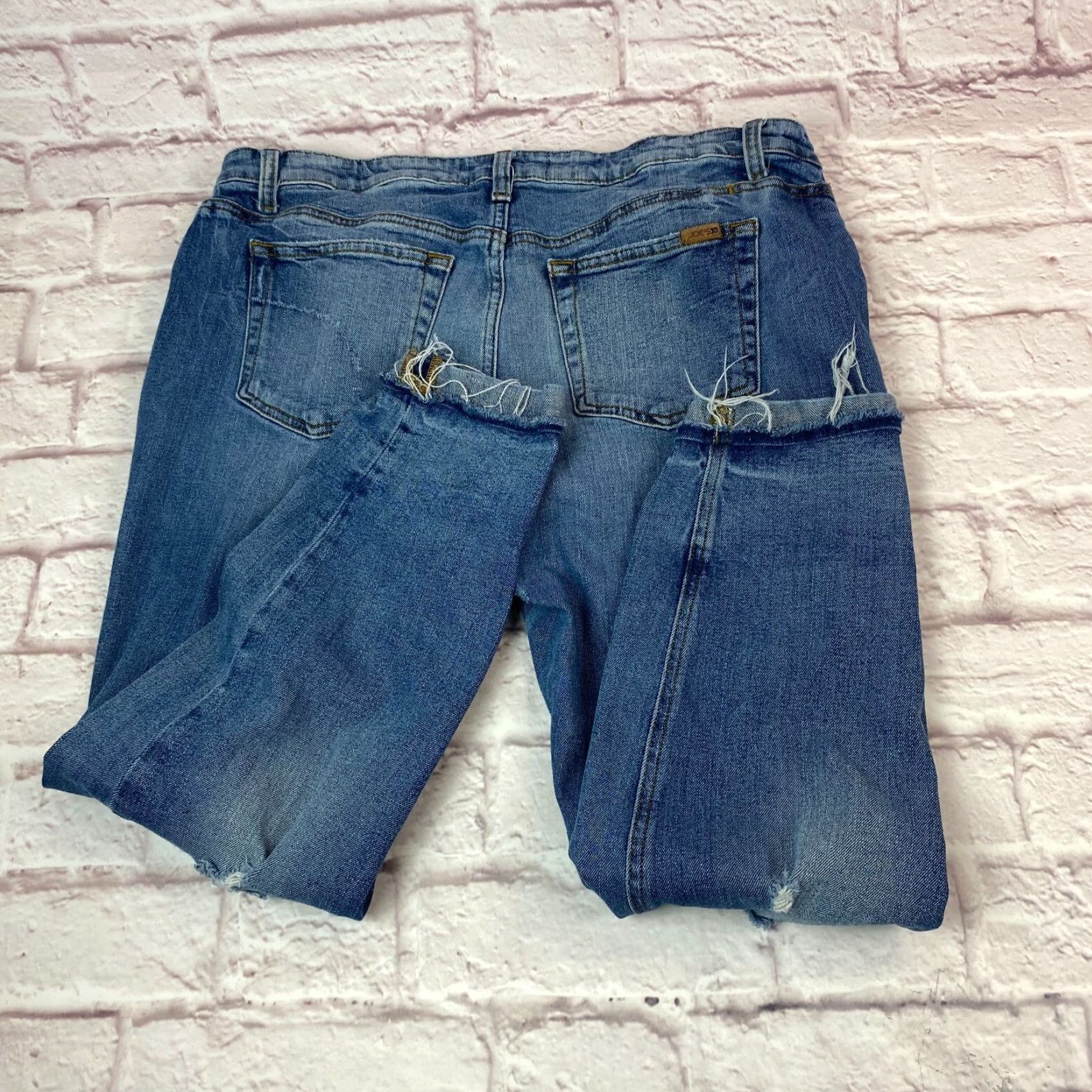 Vintage VINTAGE Joes Jeans Billie Ankle Womens Jeans 31 Slim Distressed Mid-Rise Blue 90s City Hipster Bohemian Size 24" / US 00 / IT 34 - 3 Thumbnail