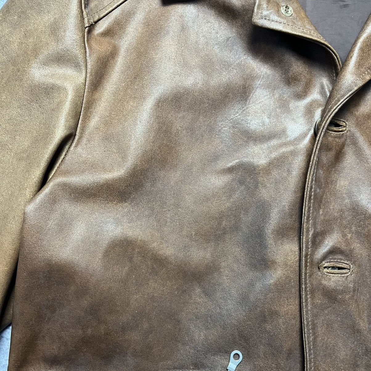 Genuine Leather Vintage Vera Pelle Leather Jacket Italian Y2K Size US XXL / EU 58 / 5 - 5 Thumbnail